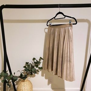 Anthropologie Blush Pink Pleated Skirt